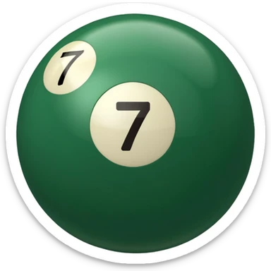 green billiard ball 7 number sticker