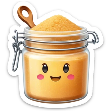 Body scrub container sticker