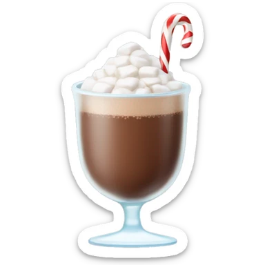 A glass of cocoa to go with a snowflake pattern on top sticker