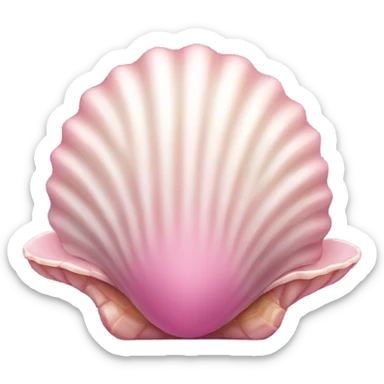 Pink shell with pearl  sticker