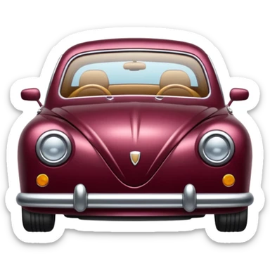 burgundy car sticker