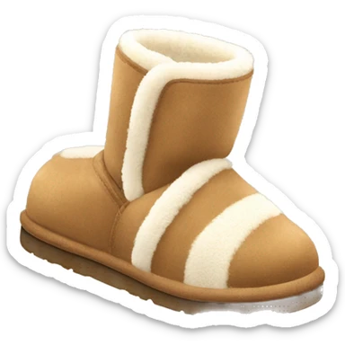 cozy ugg slipper light brown with fuzzy lining sticker