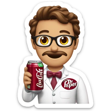 Dr Pepper can wearing a bow sticker