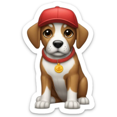 perro snauzer con rejas paradas con gorras de navidad sticker