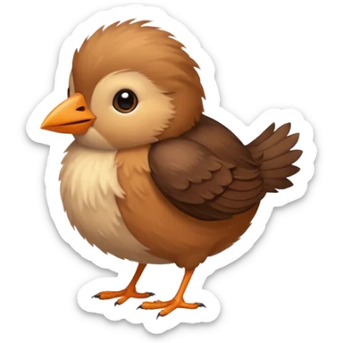 Cute little bird walking  sticker
