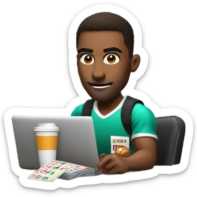 Man sports gambling  sticker