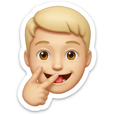 Emoji who bite his finger like he is flirting  sticker