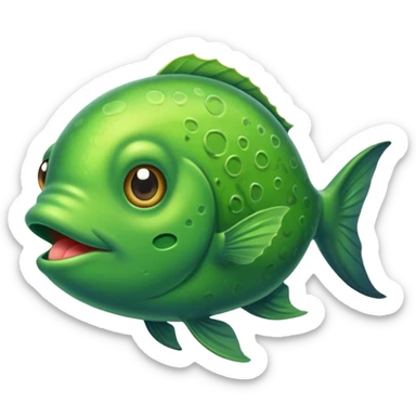 smelly fish green smell sticker