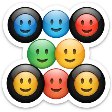 Play buttons black sticker