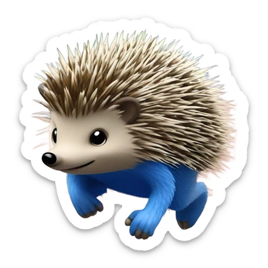 A blue hedgehog that’s going really fast ￼ sticker