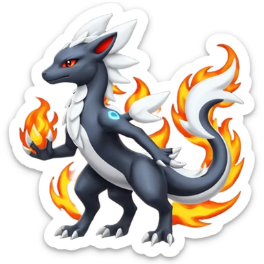Salandit-Reshiram-Umbreon-Silvally-fusion (full body) sticker