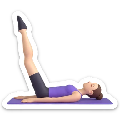 just a body in a pilates pose, no accessories sticker