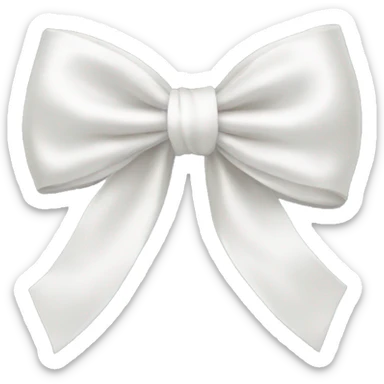 white satin bow sticker