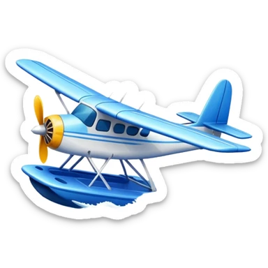 a seaplane on the water sticker