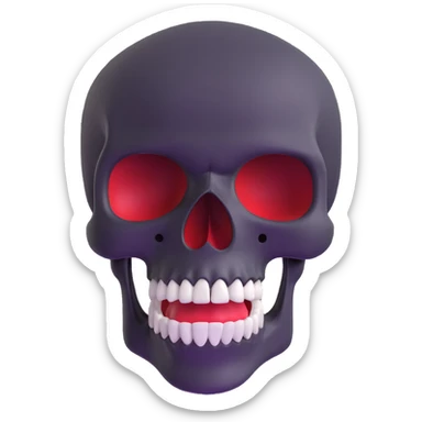 shocked skull sticker