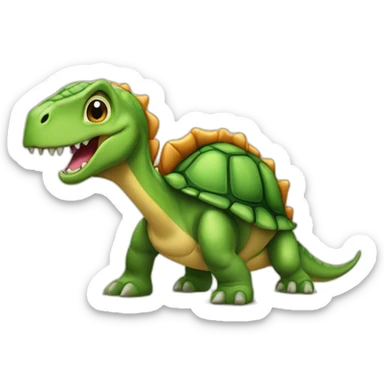 Tortue sur un dinosaures sticker