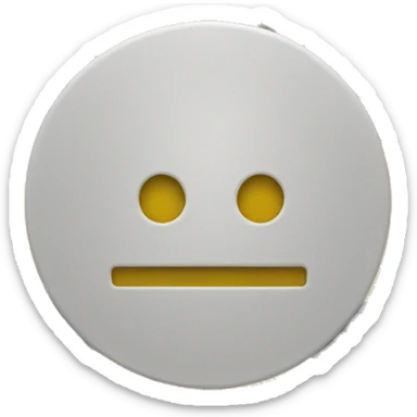 Yellow circle with whit outline and equal sign in the middle sticker