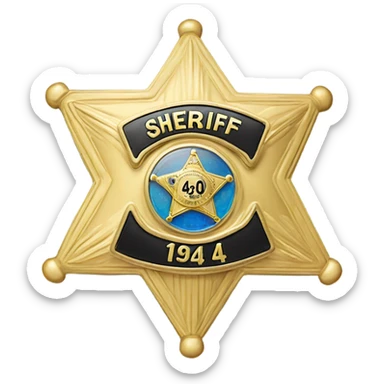 Sheriff's deputy badge with badge number 540 sticker