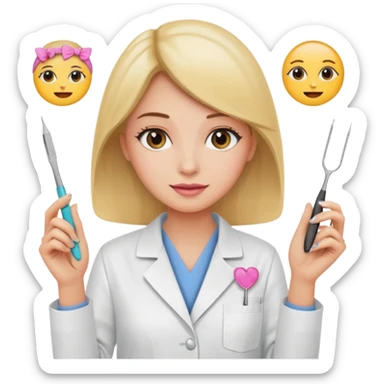 Girly Esthetician emojis sticker