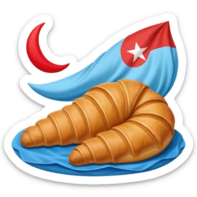Drapeau de la turquie en couleur bleu sticker
