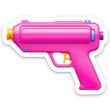 Pink water gun  sticker