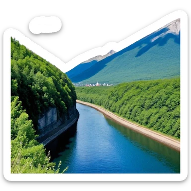 дед мороз с мешком подарков в полный рост sticker