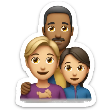 Padre y madre con un hijo sticker