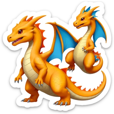 Dragonite-Charizard-Salandit-creature (full body) sticker