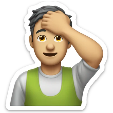 A man wiping sweat from his forehead looking very relieved sticker