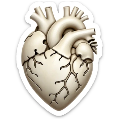 Heart made of bones sticker