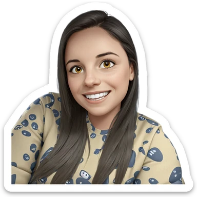 smiling girl in car interior sticker