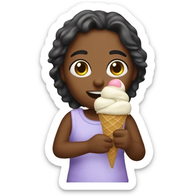 ellie williams eating ice cream  sticker