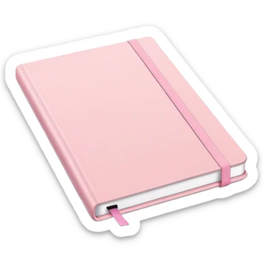 Pastel pink hardcover notebook sticker