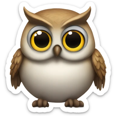 Big fat ass owl sticker