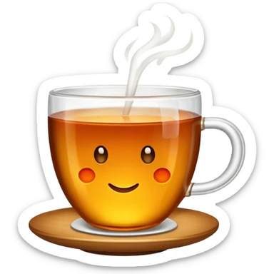 Ince belli bardakta cay sticker