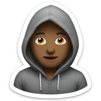 person with hoodie  sticker