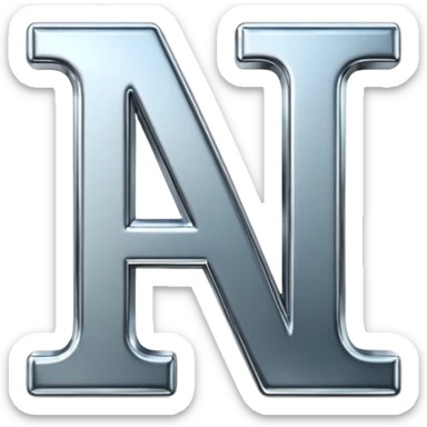 letters "A and I" sticker