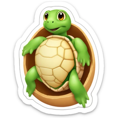 tortue sur un oeuf sticker