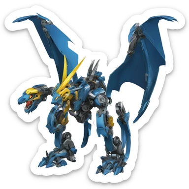 Mechanical Pokémon-dragon-Bionicle-Mecha full body sticker