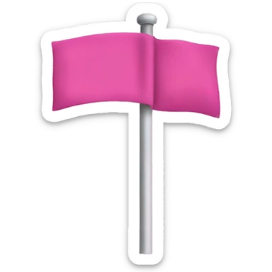 Pink flag sticker