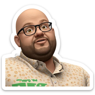 bald guy in glasses meme sticker