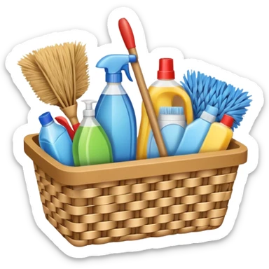 cleaning basket sticker