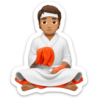 man in sauna sticker