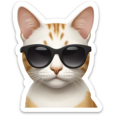 Cat with sunglasses sticker