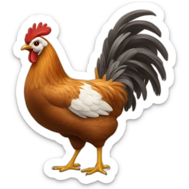 poule en colere  sticker