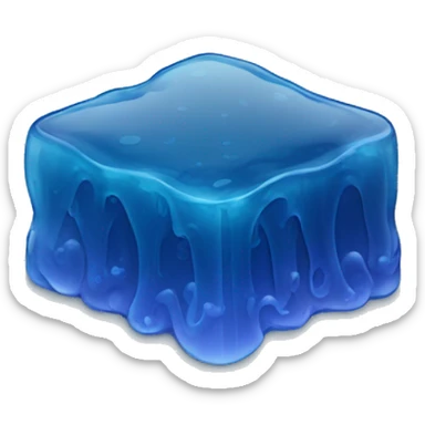 square blue jelly slab  sticker