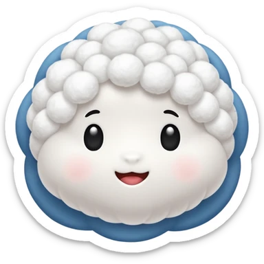 cotton emoji sticker