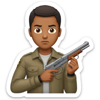 black guy with gun sticker