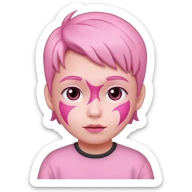 kids in pink sticker