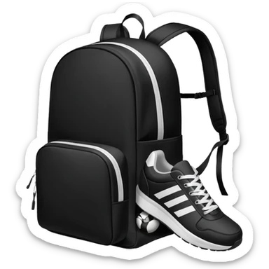 A special backpack with a separate compartment for the ball and sneakers sticker